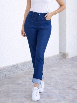 Jean Femme Straight Taille Haute – Jambe Droite