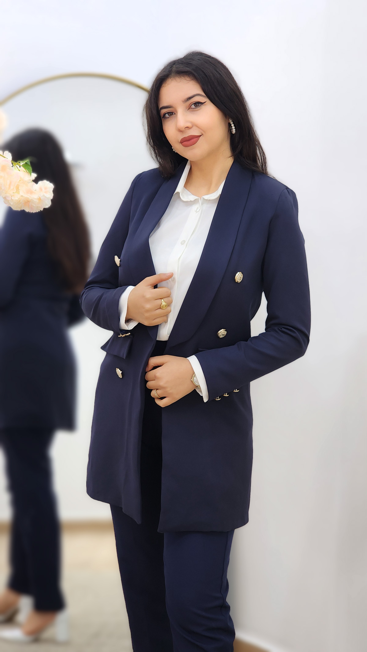 Blazer longue sans doublure
