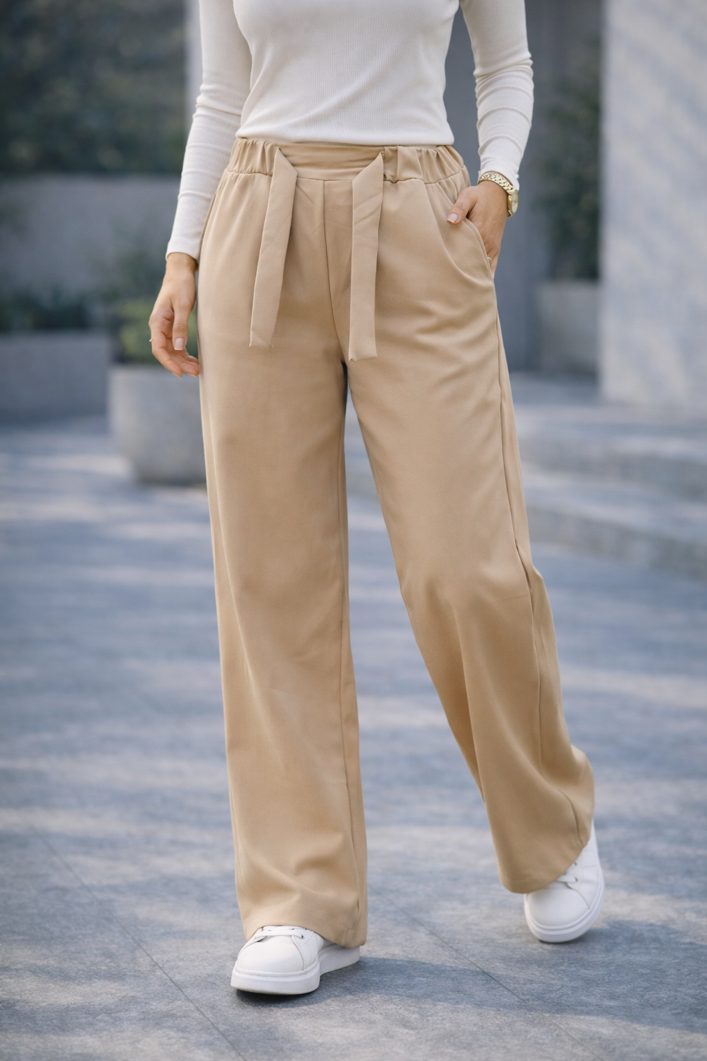 Pantalon avec ceinture